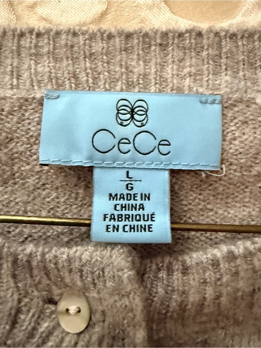 CeCe Grey Knit Ruffled Cardigan USL - Picture 4 of 5